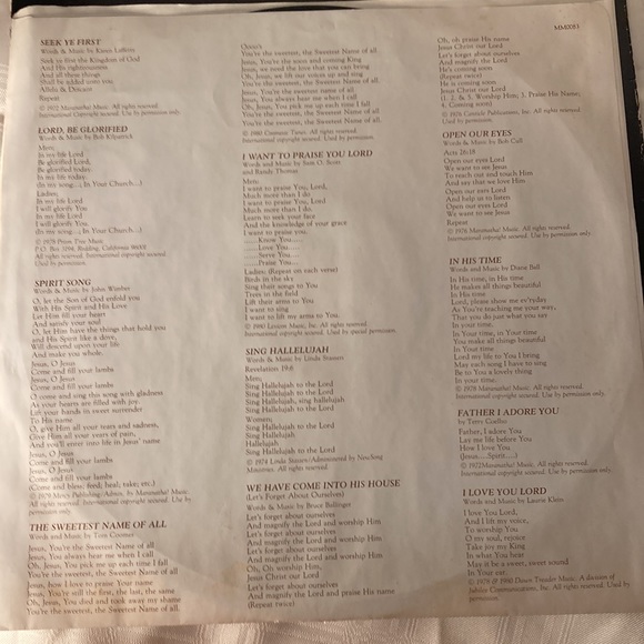 “The Best of Praise” Album Produced by Tom Coomes - Picture 6 of 8